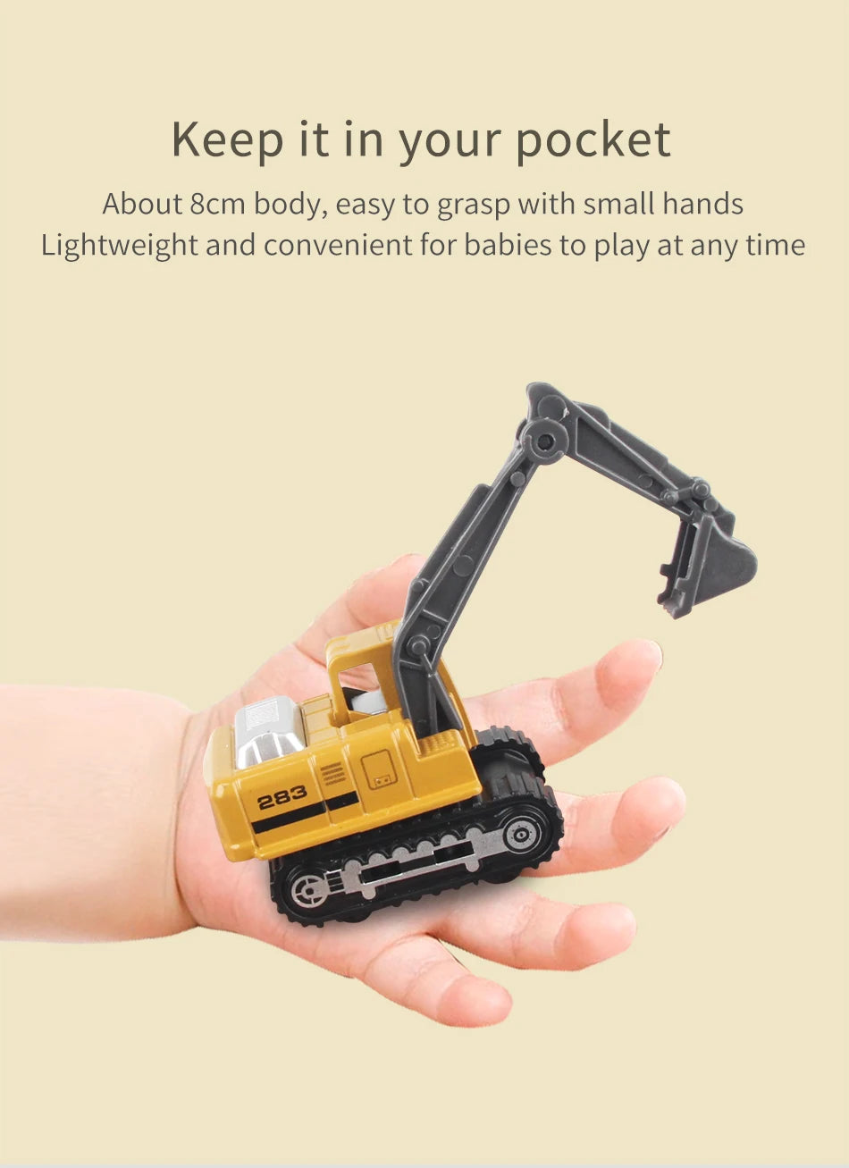 Die-Cast Metal Construction Truck Set - 6 Classic Vehicles