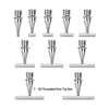 A set of ten stainless steel threaded pen tips for diamond painting