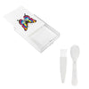 Diamond painting storage organizer box with a tray and a plastic spatula tool