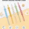 3-in-1 Silicone Pacifier Clip with Adorable Cartoon Animal Design