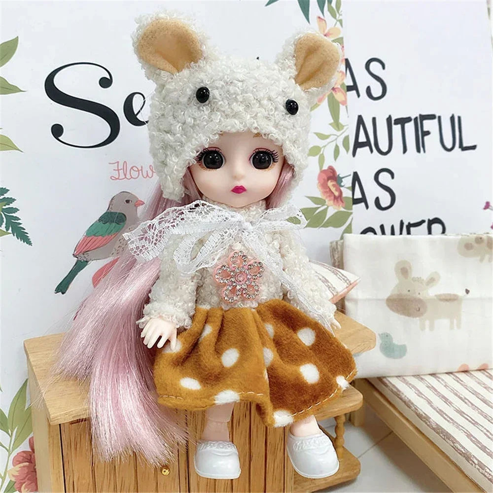 Posable Princess Doll with Outfit and Shoes