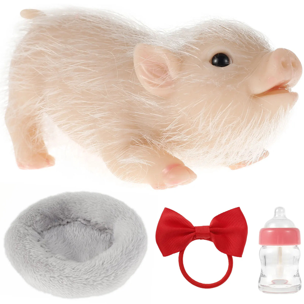 Realistic Soft Silicone Piglet Plush Toy