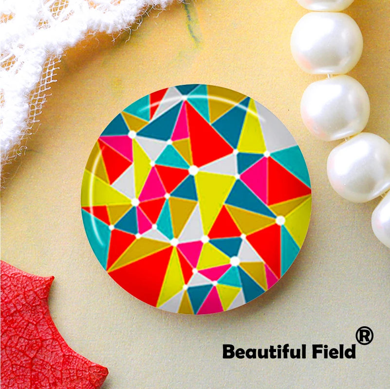 Handmade Rainbow Glass Cabochons for Jewelry Making