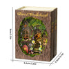 A wooden mini seaside villa dollhouse kit featuring furniture and decorative elements.