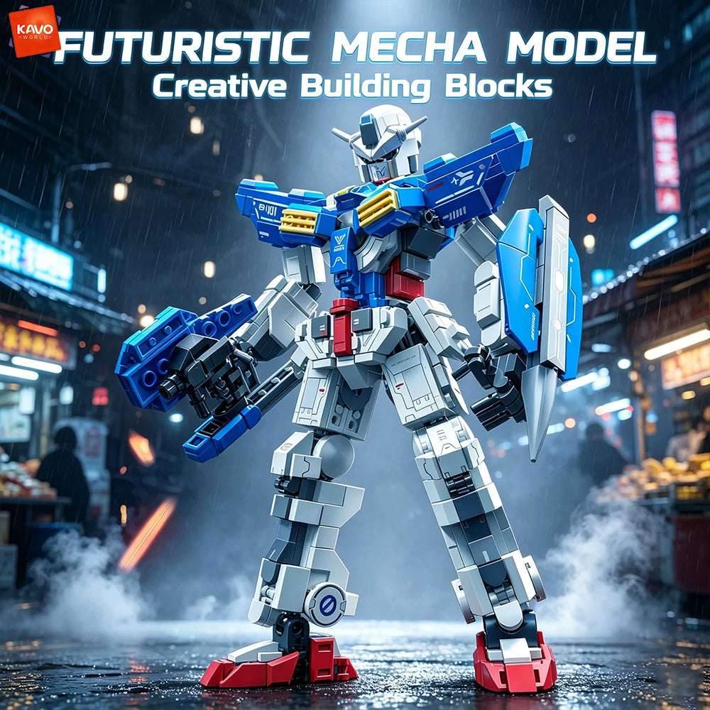 Mecha Robot Building Blocks Set - 648 Pieces, Poseable DIY Model Kit