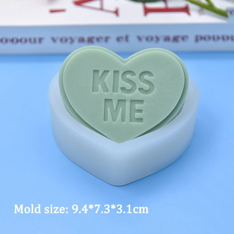 Heart-Shaped Silicone Candle Mold | DIY Soap & Candle Making Kit