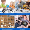 STEM metal building motorcycle construction kit shown with children engaging in teamwork and parent-child interaction