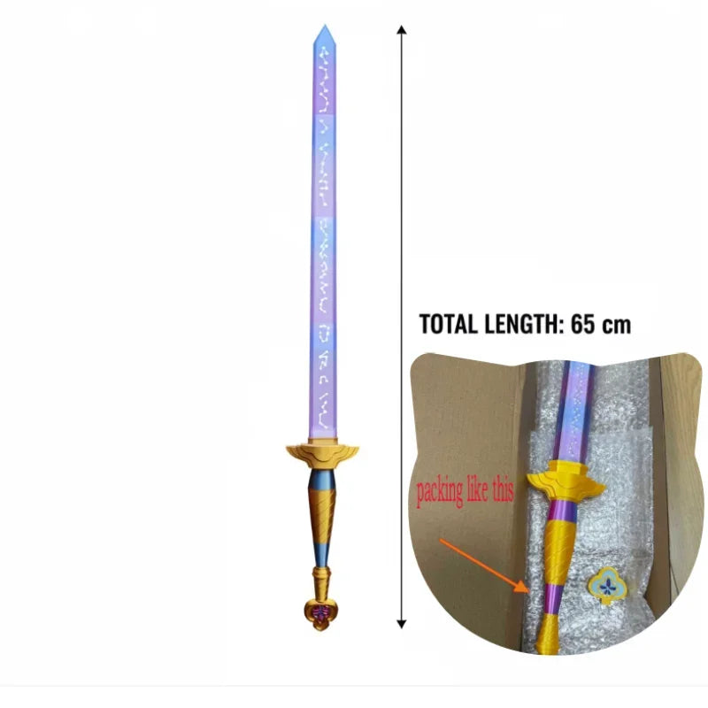 Purple Telescopic Rumi Sword Cosplay Prop