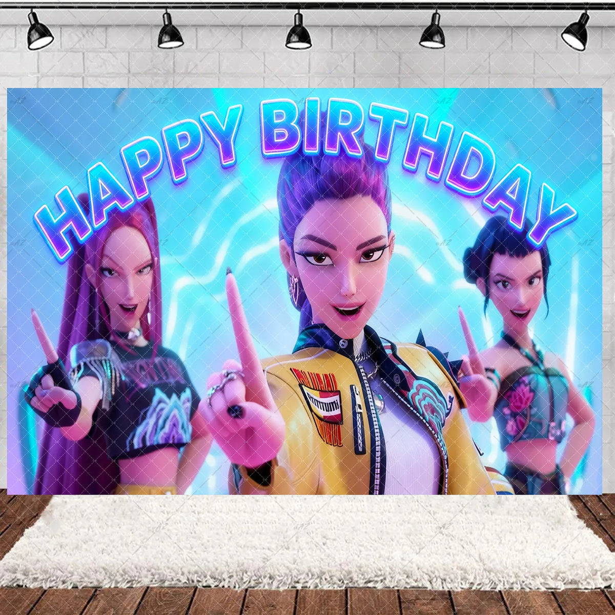 K-Pop Theme Party Backdrop for Birthday Celebrations