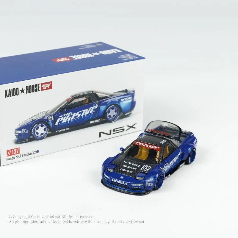 Blue Kaido House x MINI GT Evasive V2 NSX diecast model car