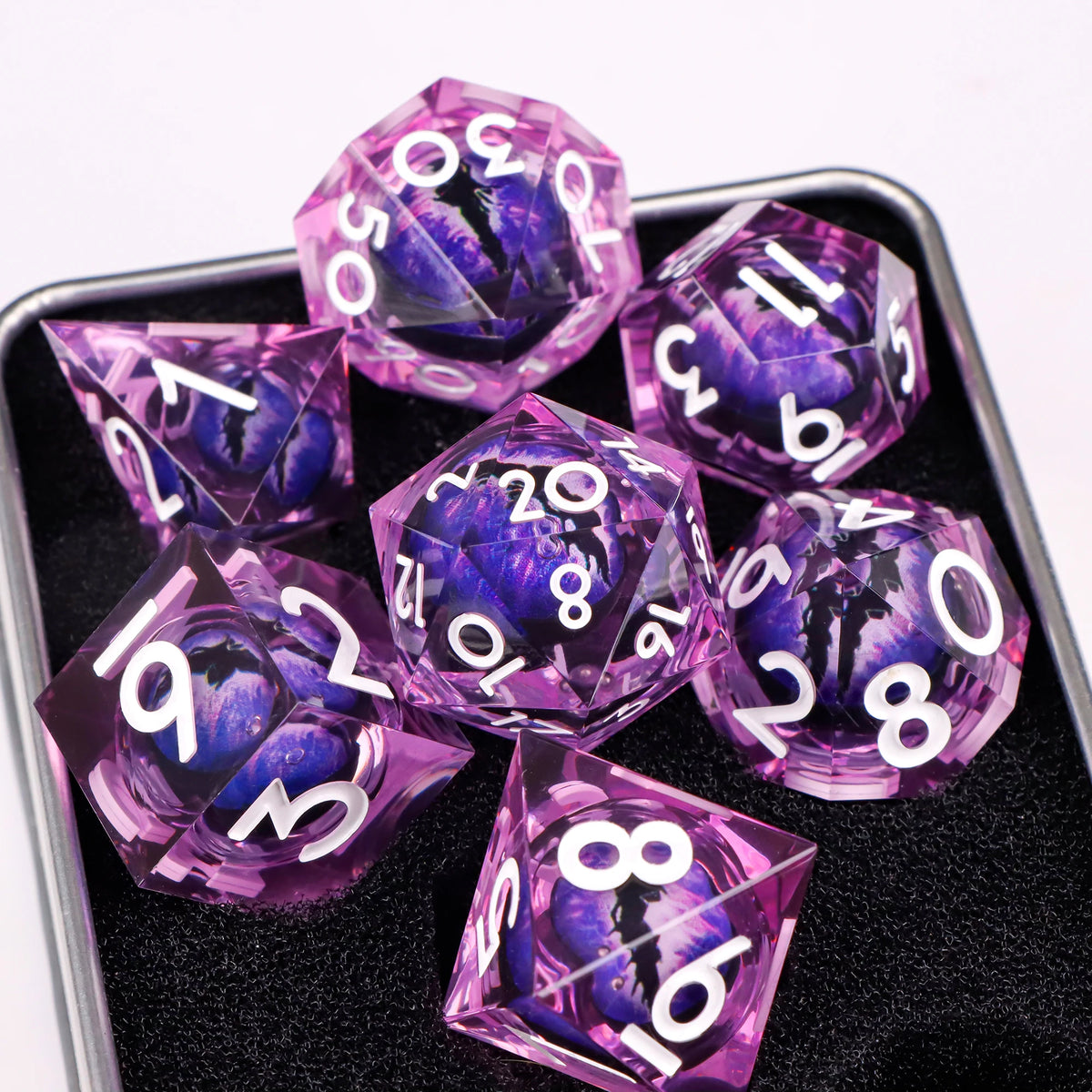 Resin Polyhedral Dice Set for Tabletop Gaming
