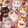 Diamond painting kit featuring cupcakes, watermelon, and strawberry designs for home decor