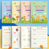 A set of five colorful Magic Groove practice copybooks for preschoolers and alphabets.