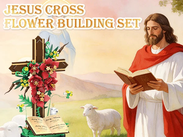 Cross Flower Building Block Set for Adults