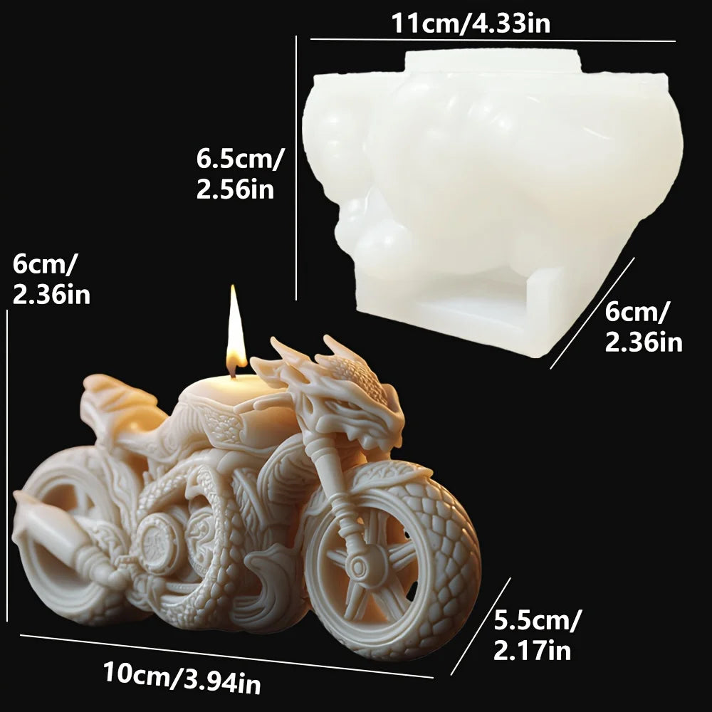 Dragon Motorcycle Silicone Mold for Candle & Resin Crafting