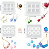 4-Piece Crystal Ball Silicone Mold Set for DIY Jewelry Making
