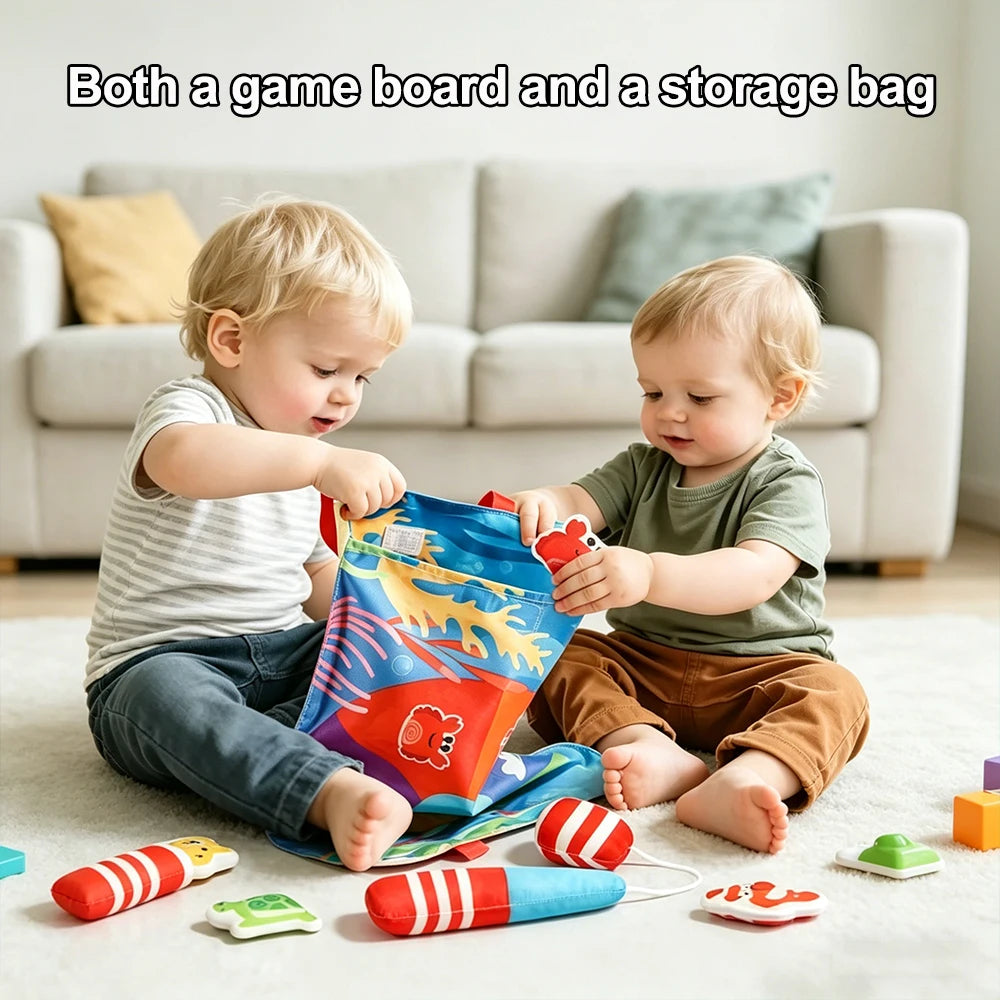 Montessori Fabric Fishing Game for Kids