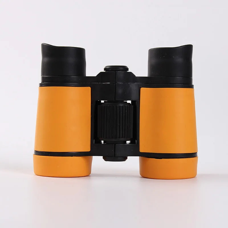A pair of orange and black binoculars for birdwatching and outdoor adventures.