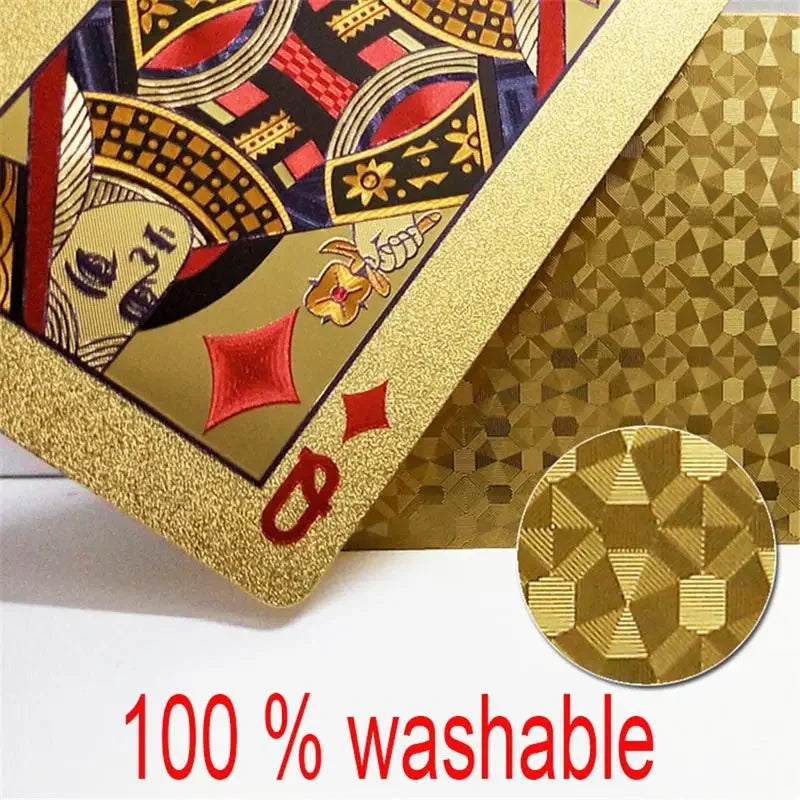 24K Gold Metallic Waterproof Playing Cards