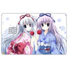 Anime girl credit card skin stickers featuring a pink-haired girl in a blue outfit with a purple ribbon.