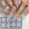 Floral Silicone Nail Art Stencils for 3D Design