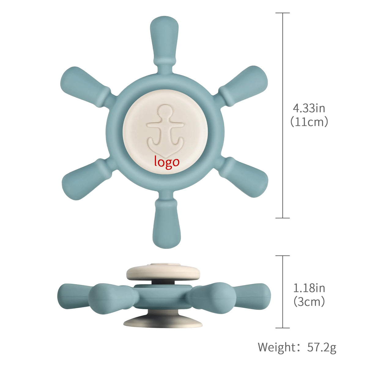 Silicone Suction Cup Spinner Toy for Babies and Toddlers – Bath & Floor Fun