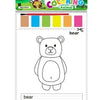 Coloring page for an animal bear featuring a line drawing.