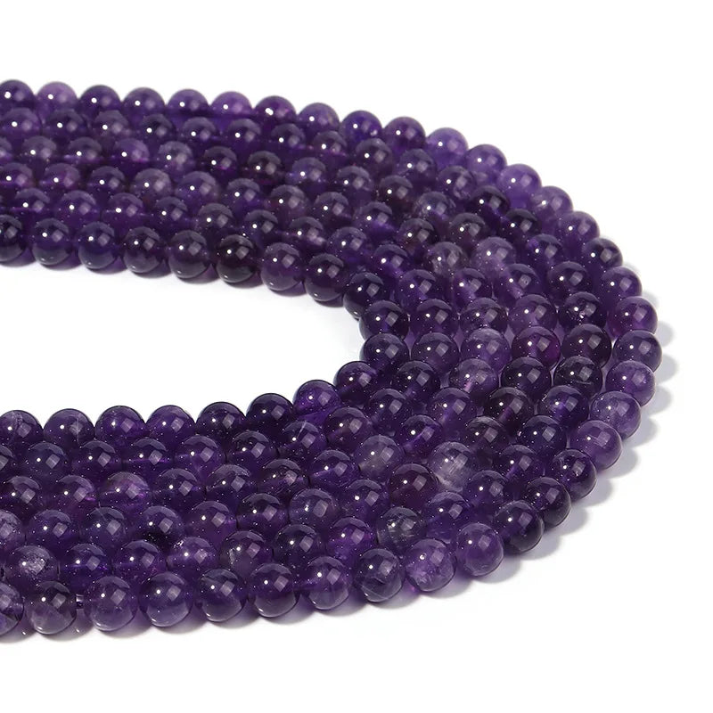 Natural Amethyst Stone Beads for Jewelry Making