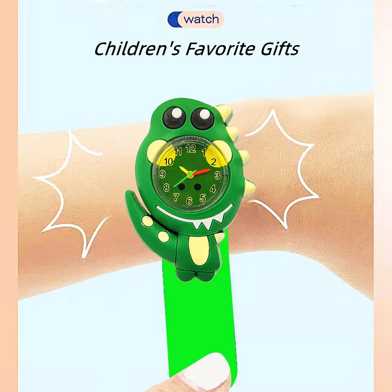 Kids' Cartoon Dinosaur Digital Watch with Silicone Band