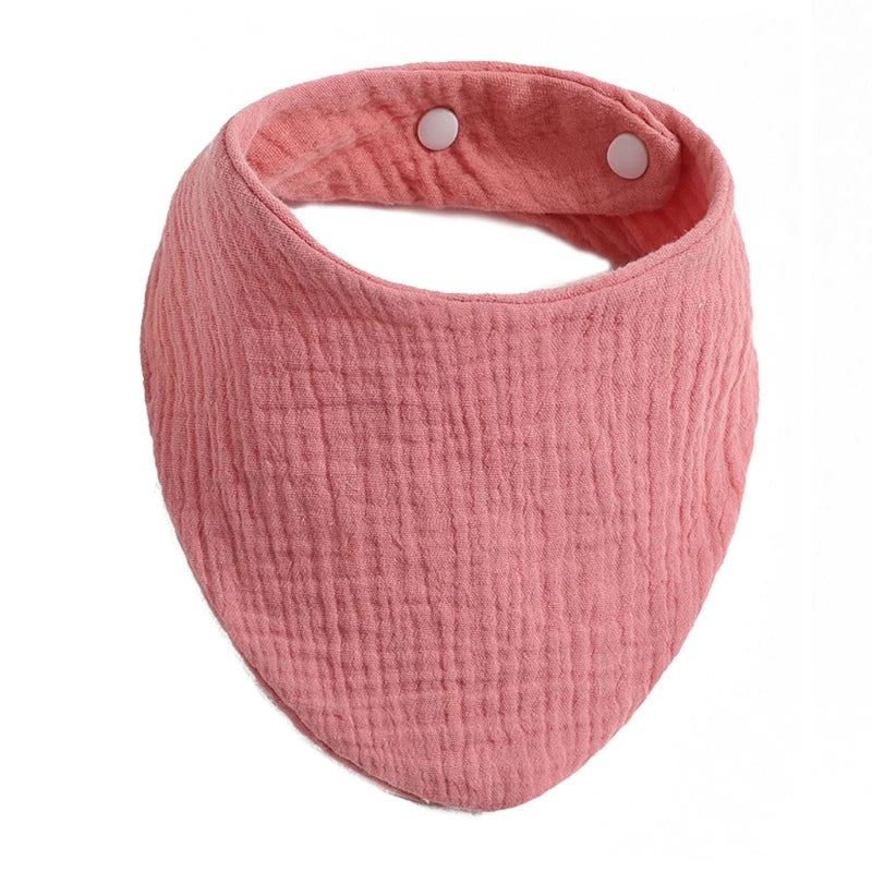 Organic Cotton Muslin Baby Bib with Bandana Style