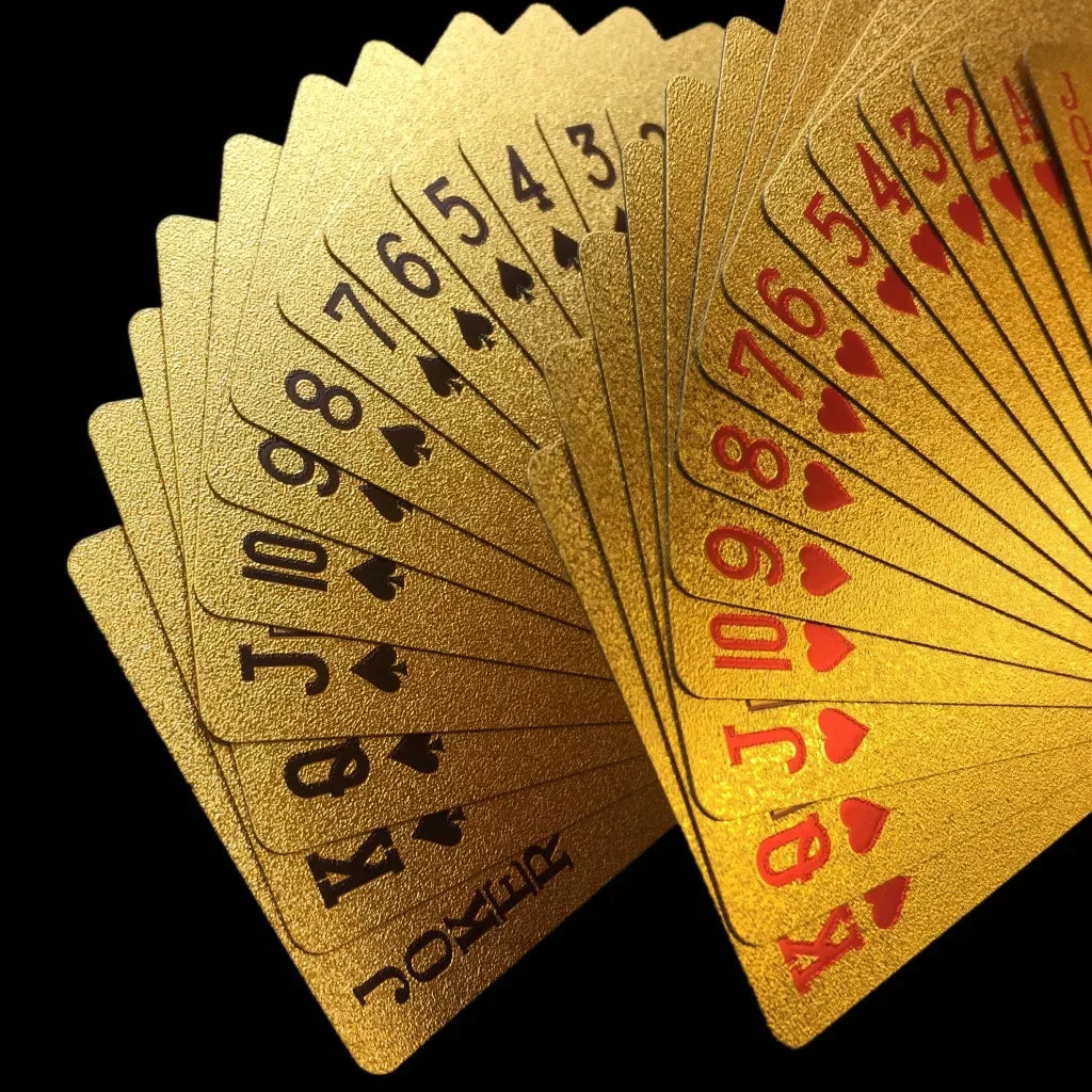 24K Gold Metallic Waterproof Playing Cards