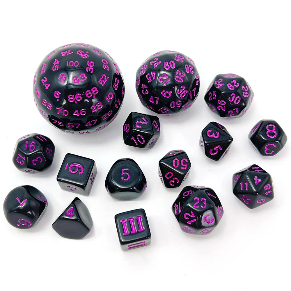 15-Piece Polyhedral Acrylic Dice Set for RPGs & Tabletop Games