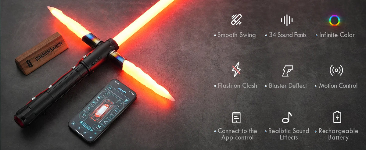 Premium Lightsaber with App Control and Customizable Colors