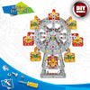 A DIY model kit featuring a metal engineering vehicle built from various components and tools.