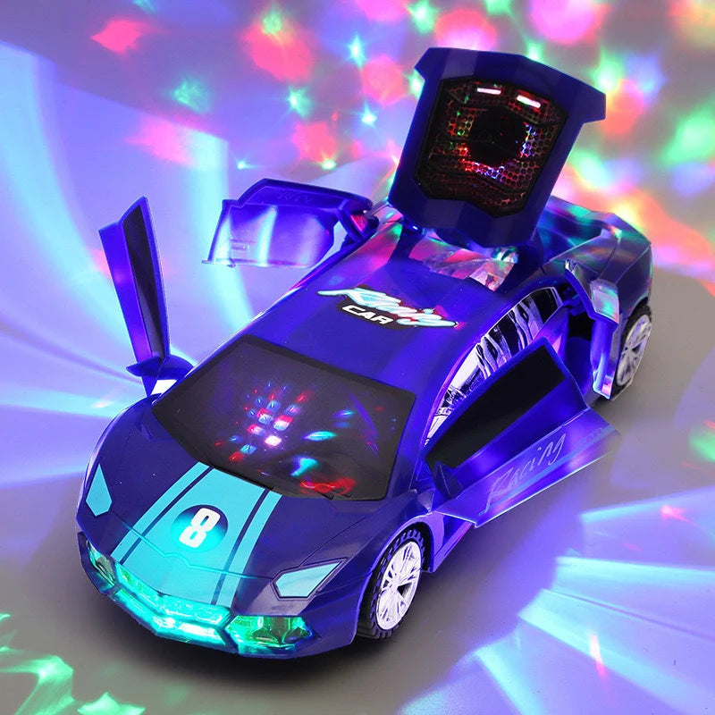 360° Spinning Stunt Racing Car with LED Lights & Music