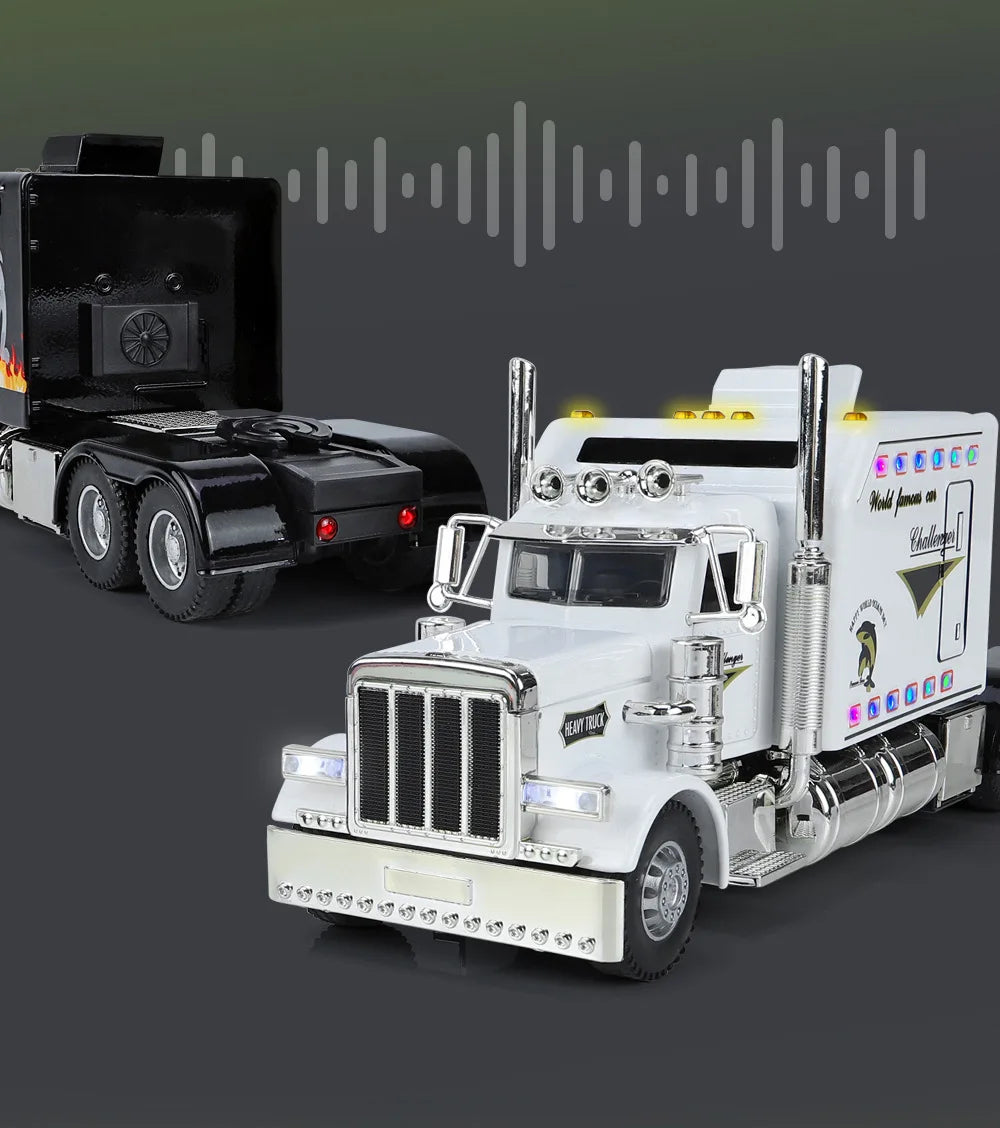 Realistic Die-Cast Peterbilt 389 Truck with Sound & Light