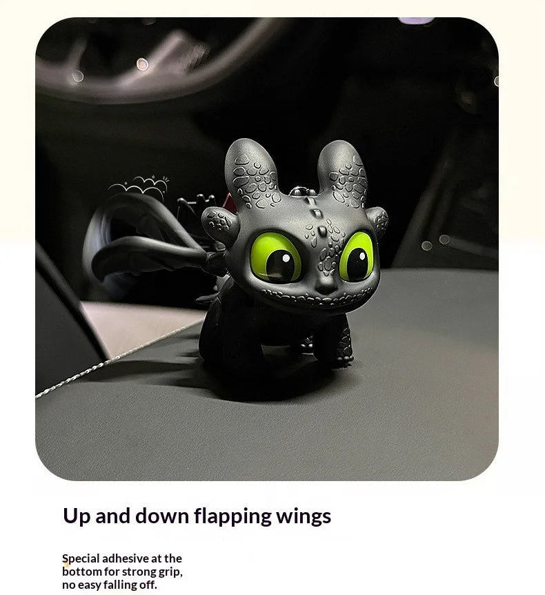 Glowing Toothless Dashboard Ornament with Movable Wings