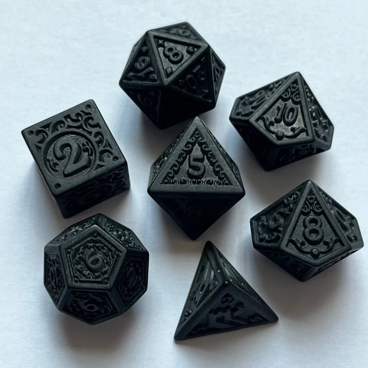 Vintage Retro Polyhedral Dice Set for Tabletop RPG Gaming