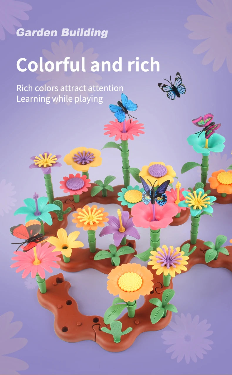 STEM Flower Garden Building Toy Set for Kids