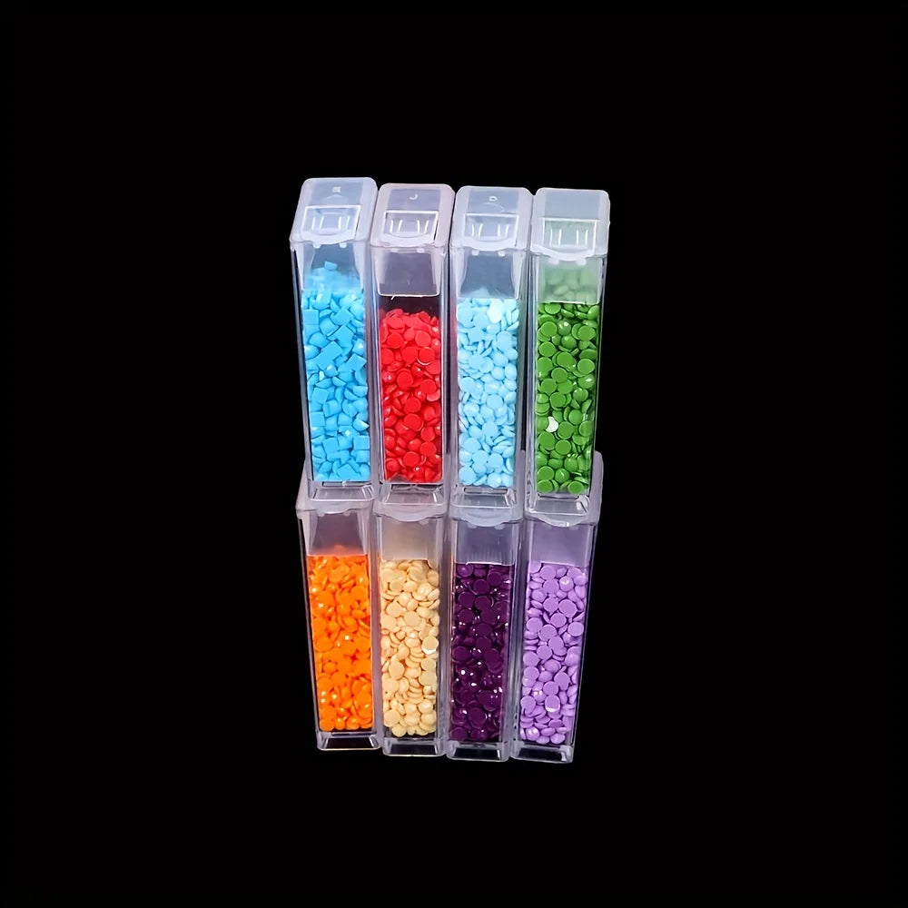 64-Slot Diamond Painting Storage Box with Clear Snap-Lid Containers