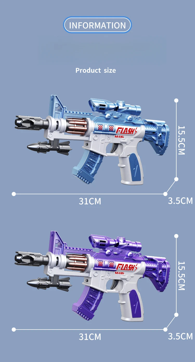 Light & Sound Toy Submachine Gun with Spinning Barrel