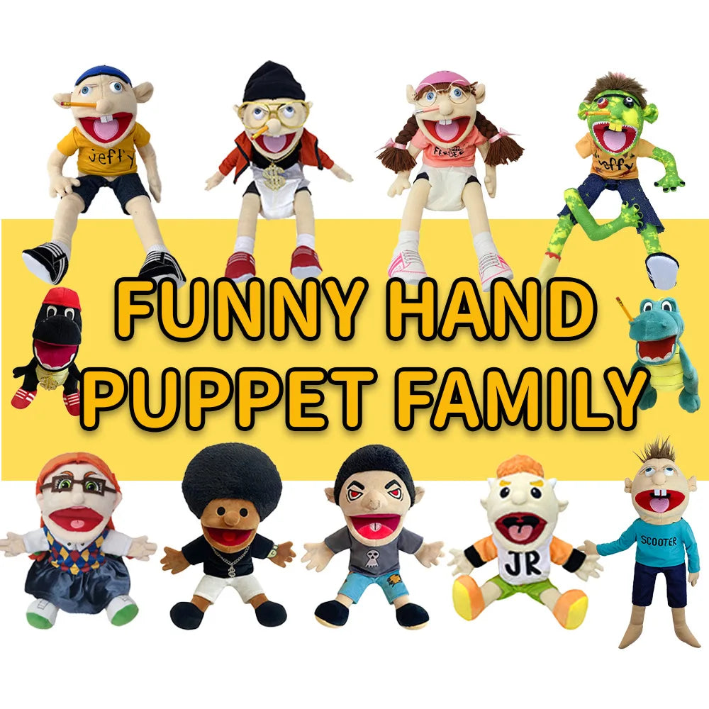 Jeffy Hand Puppet Toy – Soft Plush Zombie Boy Puppet