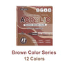 Acrylic Marker Set with Soft Brush Tips – 12 Colors