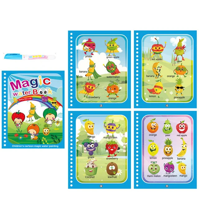 Reusable Water Coloring Book for Kids – Magic Drawing Pad