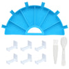 A blue plastic diamond painting organizer tray with six compartments and a pen included.