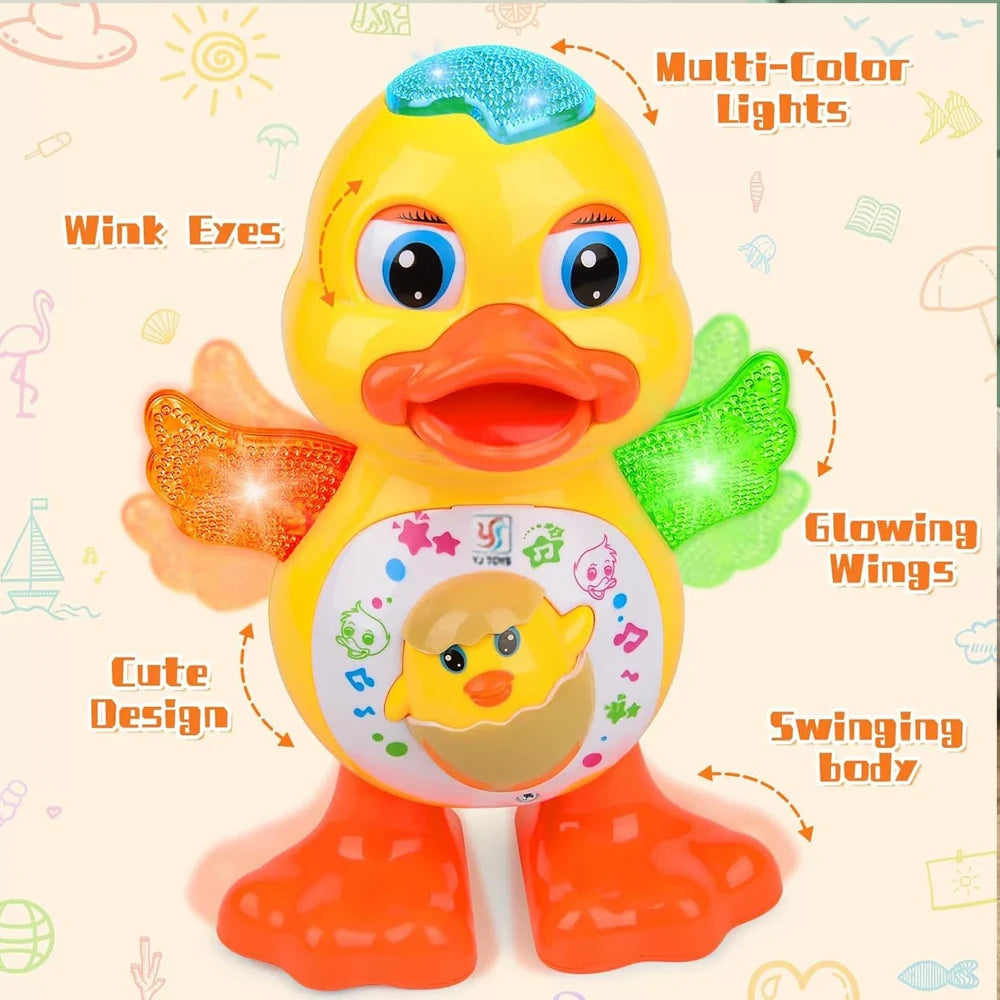 Interactive Dancing Duck Toy with Music and Lights