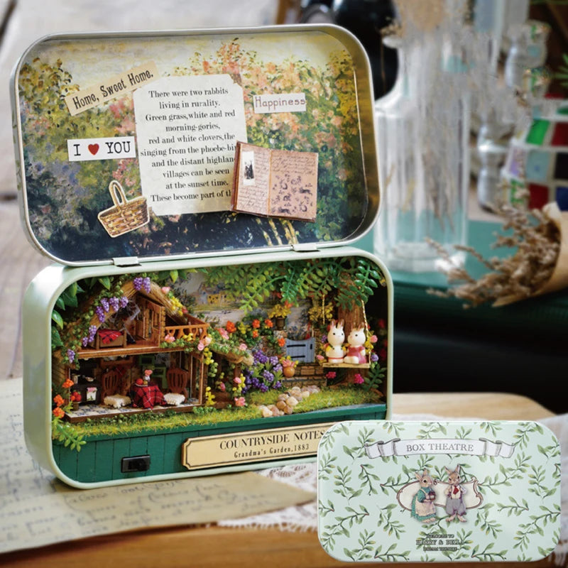 Nostalgic Wooden Box Theater Dollhouse Miniature Kit
