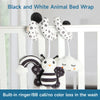 Black and White Animal Hanging Toys for Baby Car Seat and Stroller