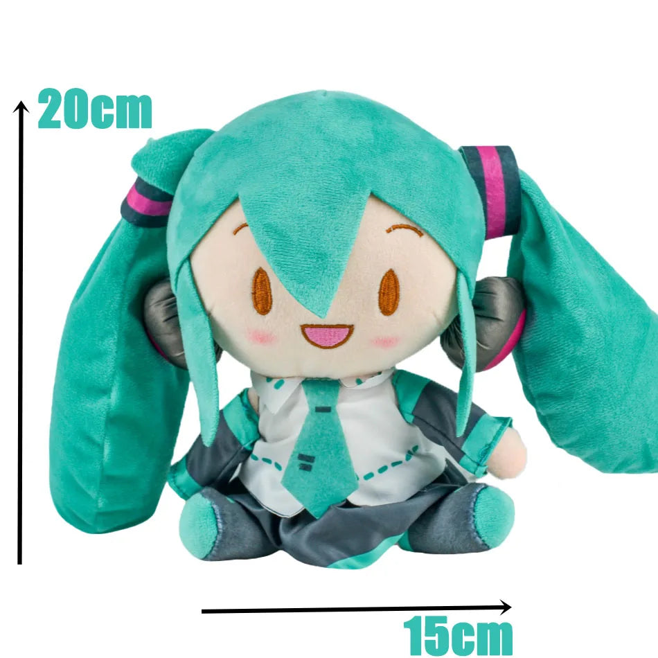 Hatsune Miku Plush Doll – Cute 20cm Anime Sitting Figure
