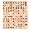 A wooden alphabet and number block set showing letters a through z and numbers 1 through 10.